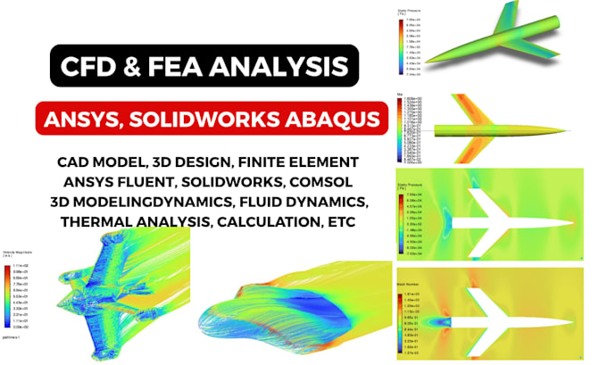 do cfd and fea analysis using ansys, solidworks, comsol and abaqus