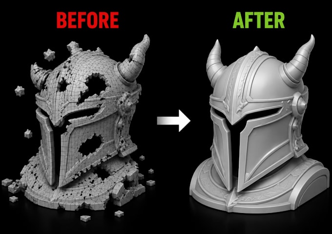do stl file edit repair modify custom 3d model 3d scan clean up 3d printing