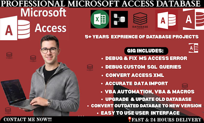 debug, fix, convert access XML reports microsoft access database application
