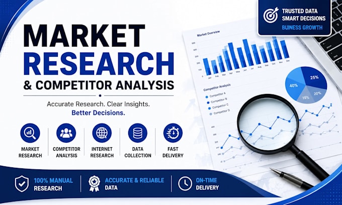 do market research, competitor analysis and internet research