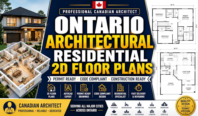 do ontario architectural residential floor plans drawing