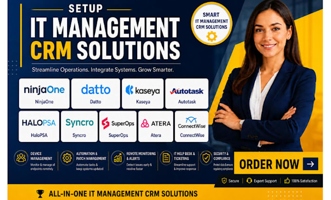 do ninjaone datto kaseya autotask halopsa syncro superops atera connectwise crm