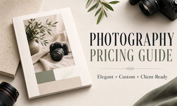 design a professional photography pricing guide