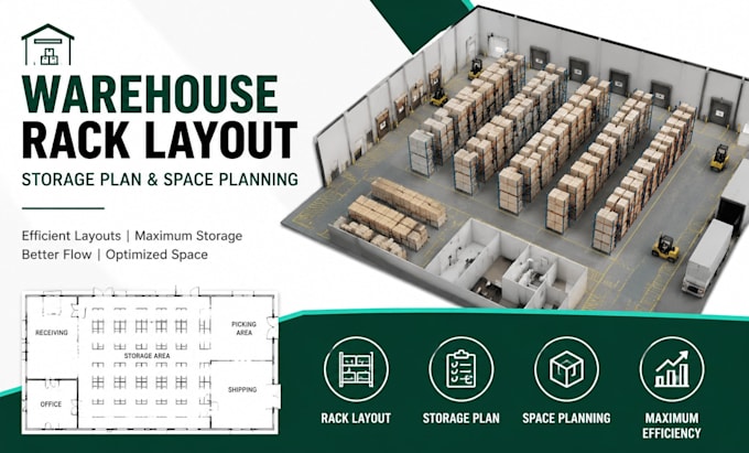 design warehouse rack layout storage plan and space planning