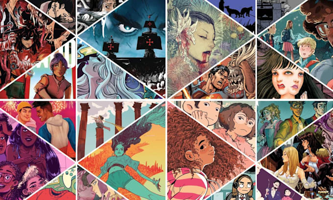 create comic book and graphic novel art, manga and comic illustrations