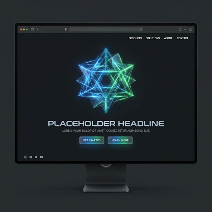 design a modern landing page with 3d custom visuals