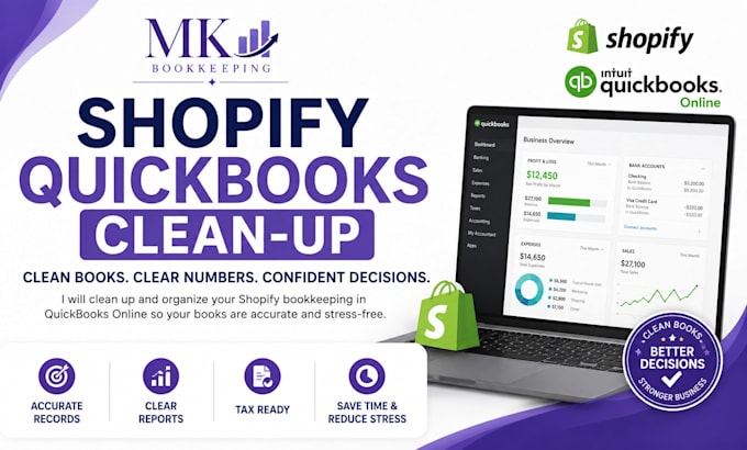 clean up your shopify quickbooks online bookkeeping