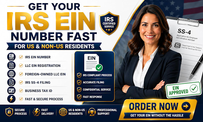 get ein number from irs for llc US and non US residents