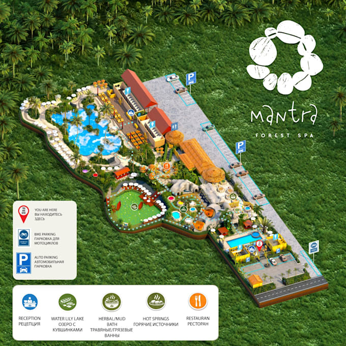 create an isometric map for your hotel, resort or venue
