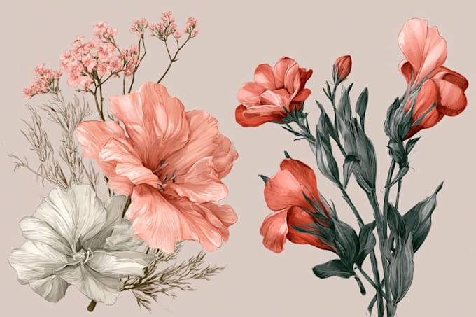 botanical logo for label and food packaging design