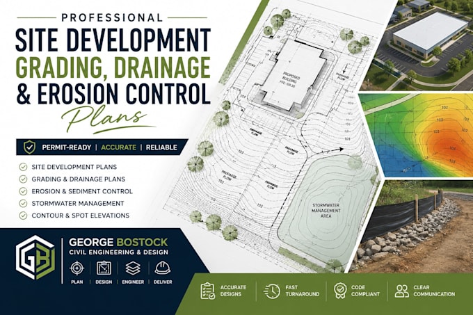design grading, stormwater drainage and erosion control drawings