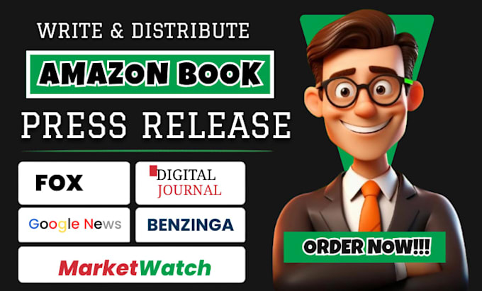 do press release writing and distribution for amazon book launch and promotion