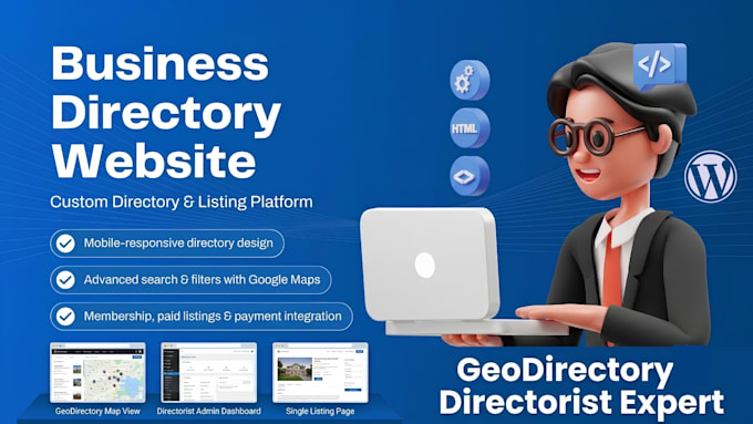 build wordpress business directory website using geodirectory and directorist