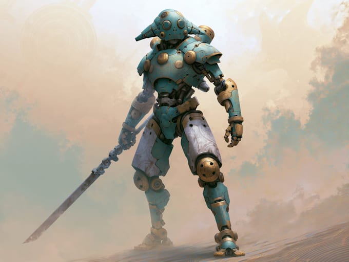 do retro mecha or scifi gundam art
