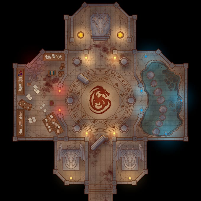 create custom fantasy battle maps for tabletop rpg