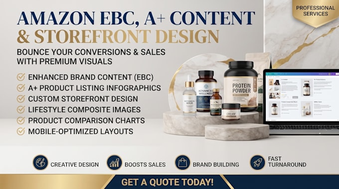 create amazon a plus content ebc storefront listing images infographic design