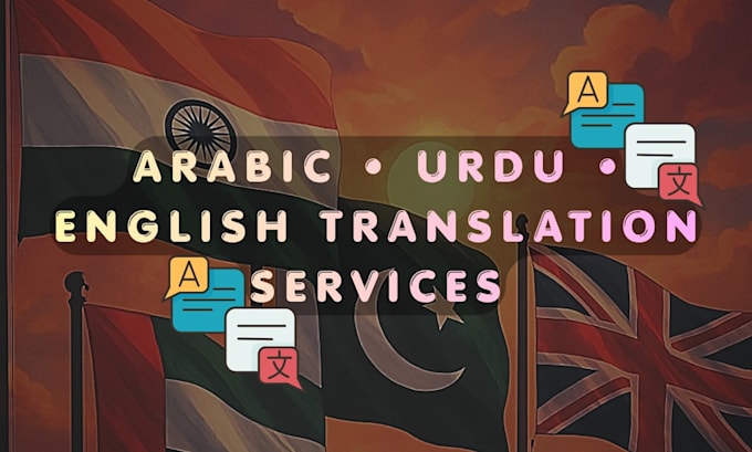 translate english, arabic and urdu professionally