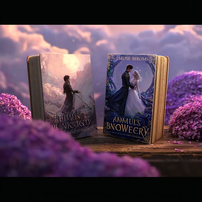 design a print ready romance book cover or ebook