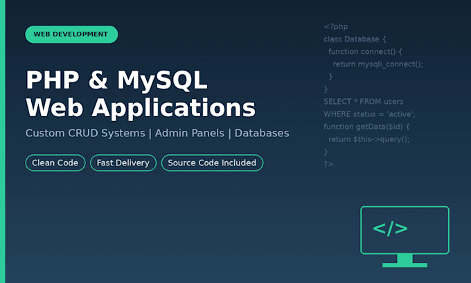 build a PHP mysql web application or crud system