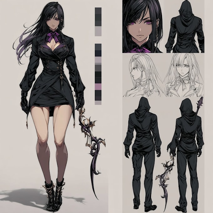 design character sheet or reference sheet for your character