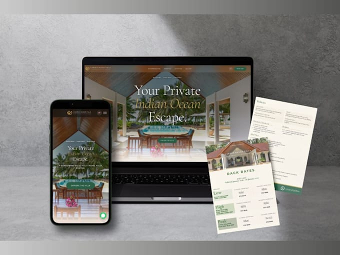 design a luxury website for your brand
