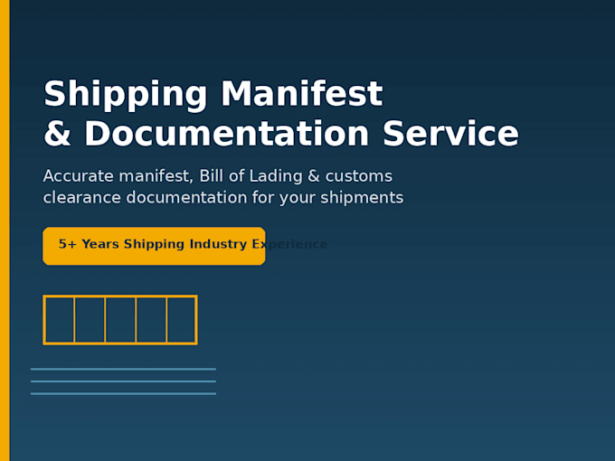 prepare and review your shipping manifest documentation