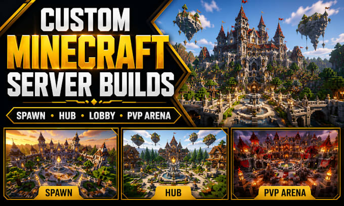 build custom minecraft server spawn, hub, lobby, pvp arena