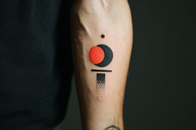 make custom minimal and geometric tattoo design