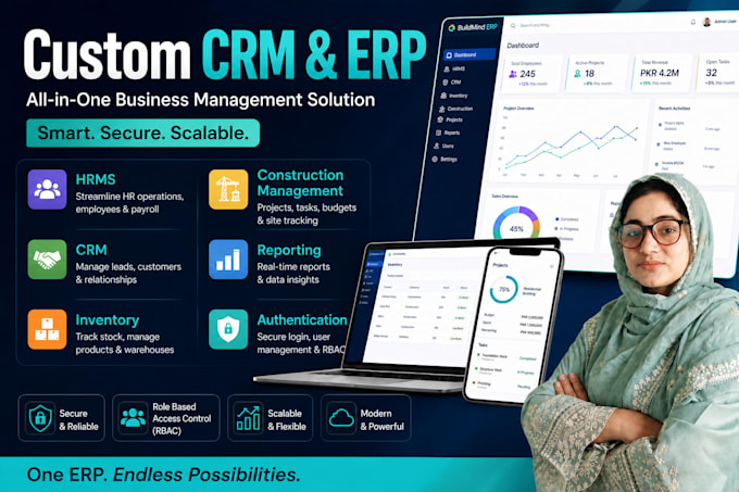 develop a custom erp or business management system