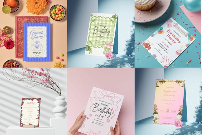 design custom invitation, greeting card