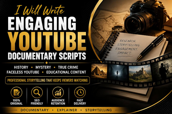 write engaging youtube documentary scripts