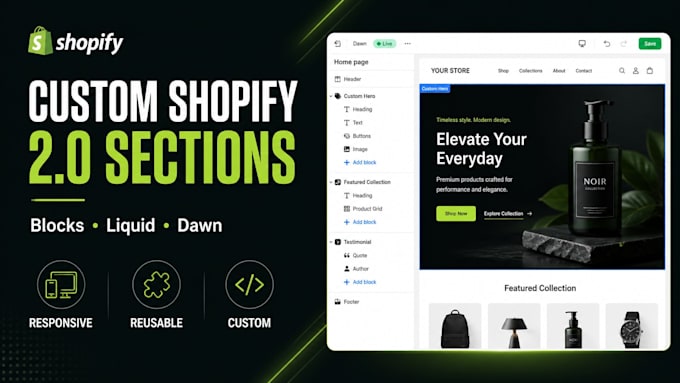 create custom shopify 2 0 sections and blocks