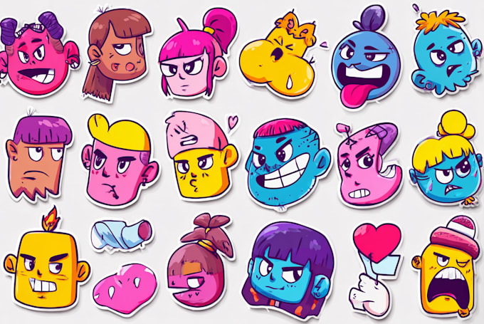 draw discord or telegram stickers pack