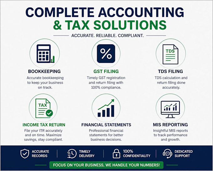 provide professional accounting gst tds and tax services
