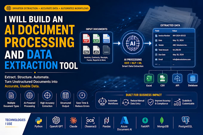 build an ai document processing and data extraction tool