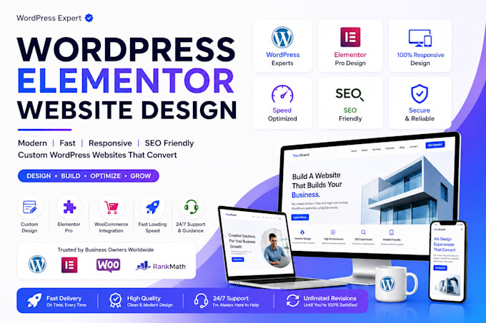 design a stunning wordpress website with elementor