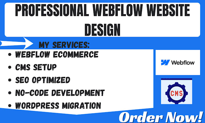 design webflow ecommerce website cms SEO no code developer wordpress website