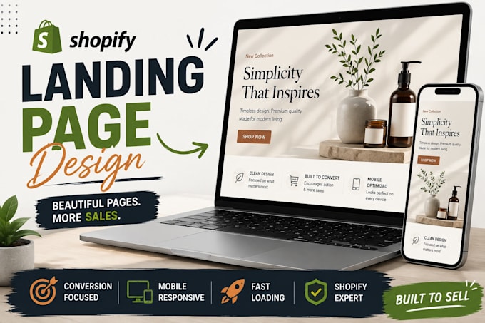 design a high converting shopify landing page for your store