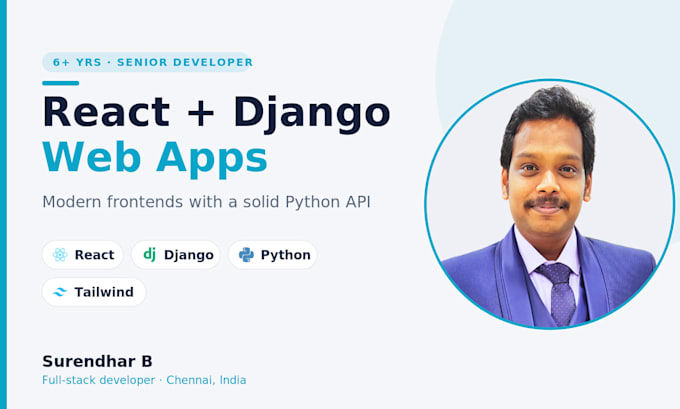 build a react web app or admin dashboard with django backend