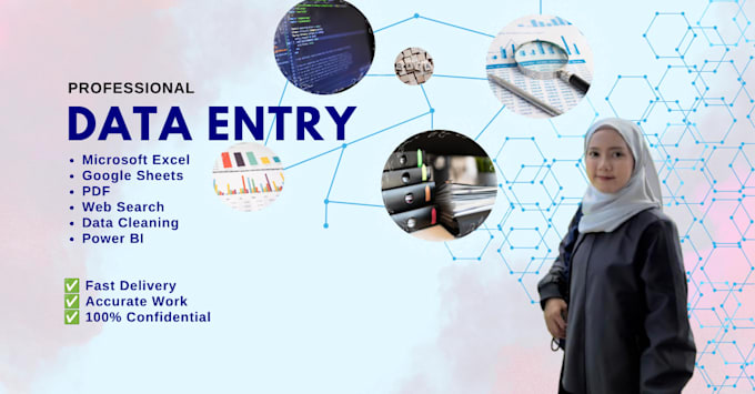 provide professional data entry and web search services