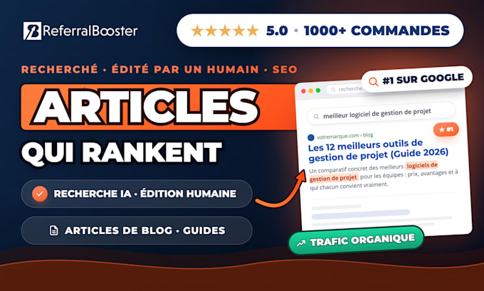 write SEO articles in french that rank, human proofread