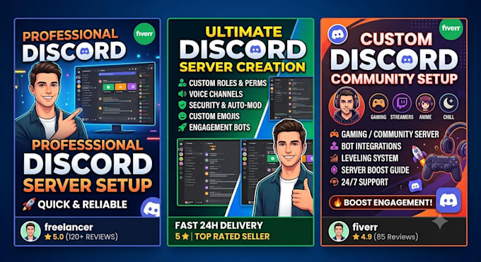 setup custom and professional discord server