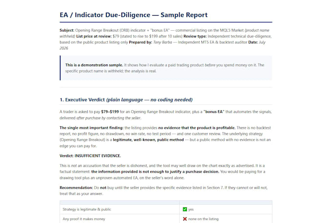 audit your mt4 mt5 forex ea and backtest for red flags and overfitting