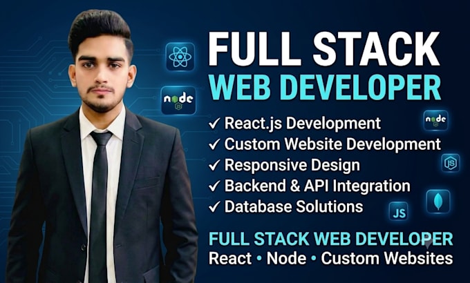 develop a custom full stack modern react website