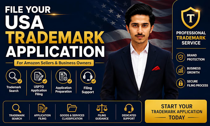 file your USA trademark application for amazon