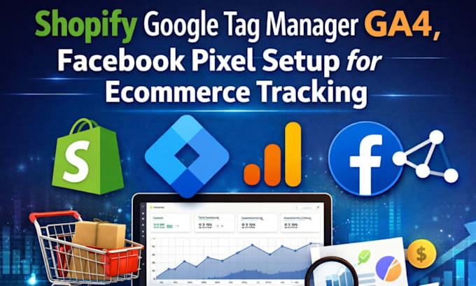 do shopify google tag manager ga4, facebook pixel setup for ecommerce tracking
