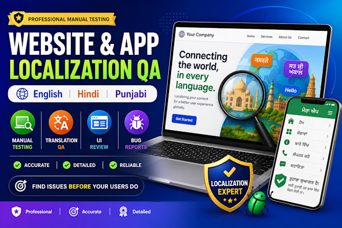 perform website and app localization QA