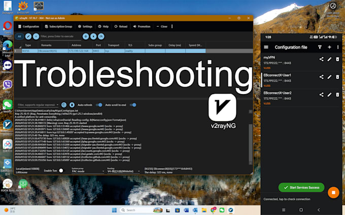 provide troubleshooting for your personal VPN