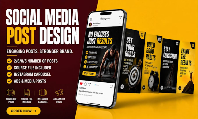do instagram carousel or ads design, instagram post carousel, media post