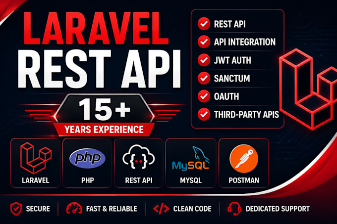 develop laravel rest API and integrate third party apis